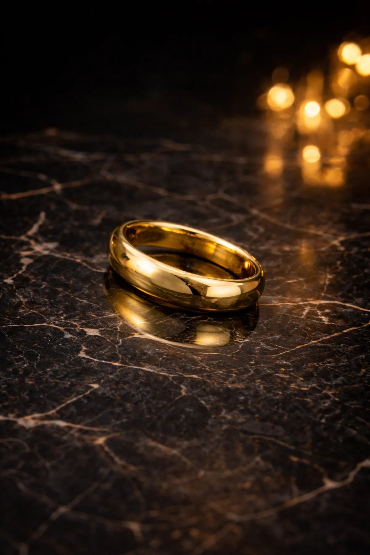 Royal Gold Polish Men’s Band Ring