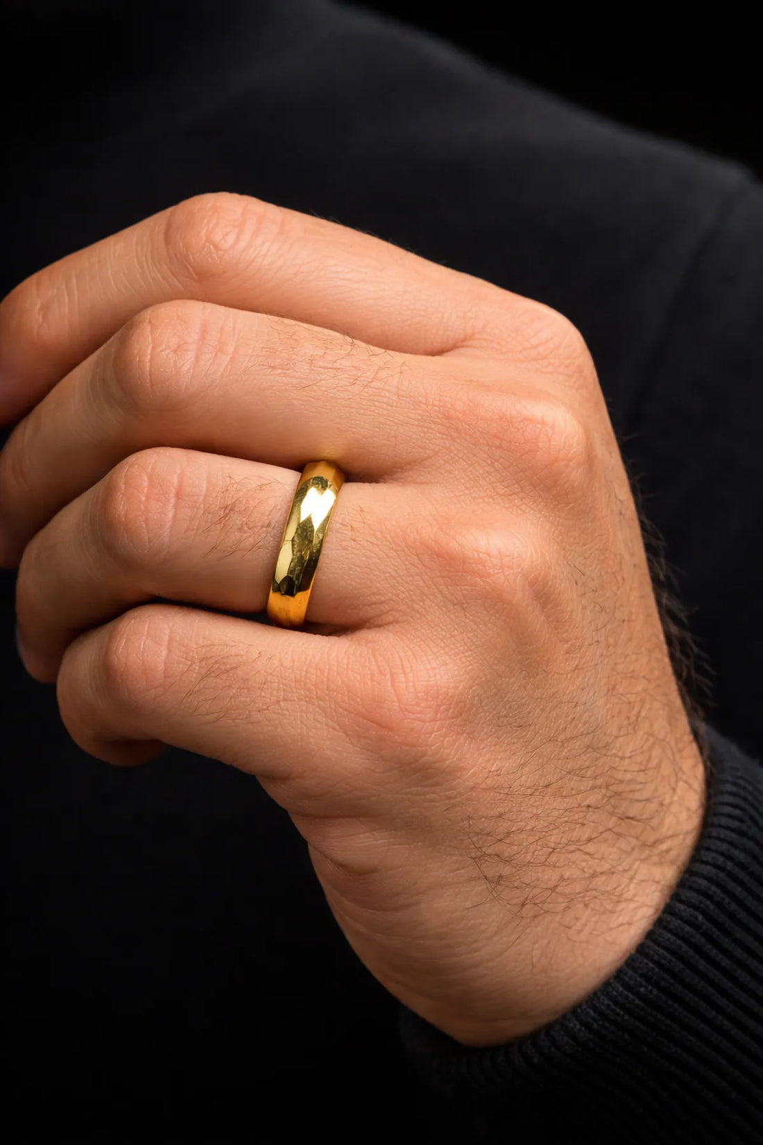Royal Gold Polish Men’s Band Ring