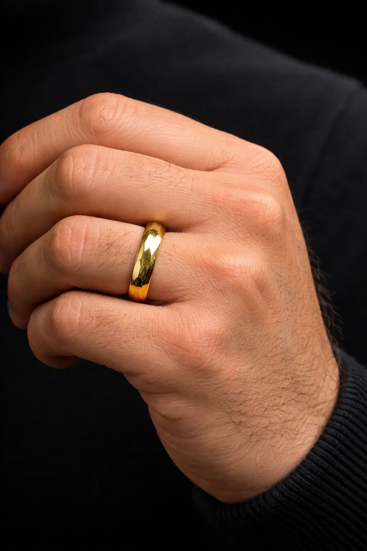 Royal Gold Polish Men’s Band Ring