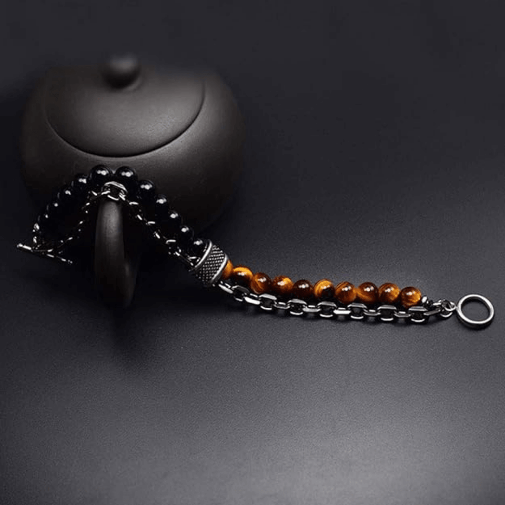 Lava Stone Tiger Eye Bracelet For Men By Offmint