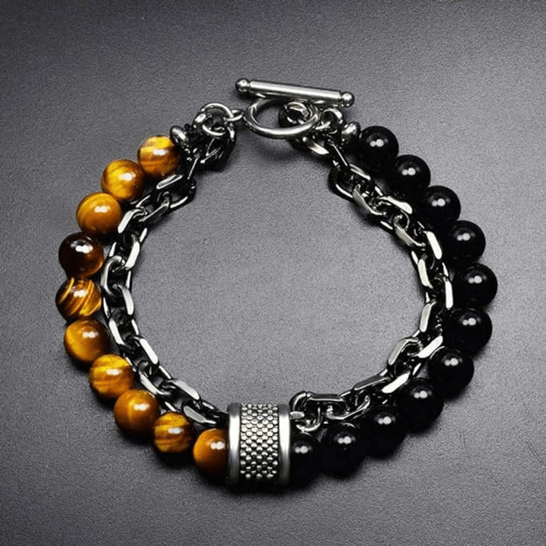 Lava Stone Tiger Eye Bracelet For Men By Offmint