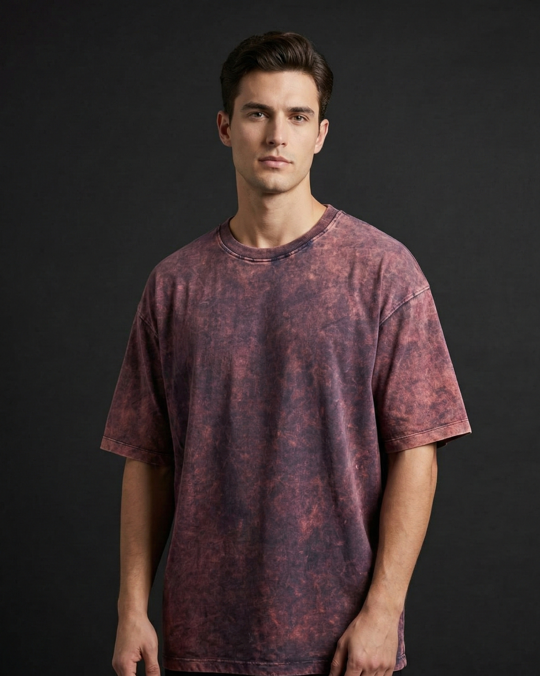 Purple Miracles Emerge From Adversity Acid Wash Oversized Graphic T Shirt For Unisex