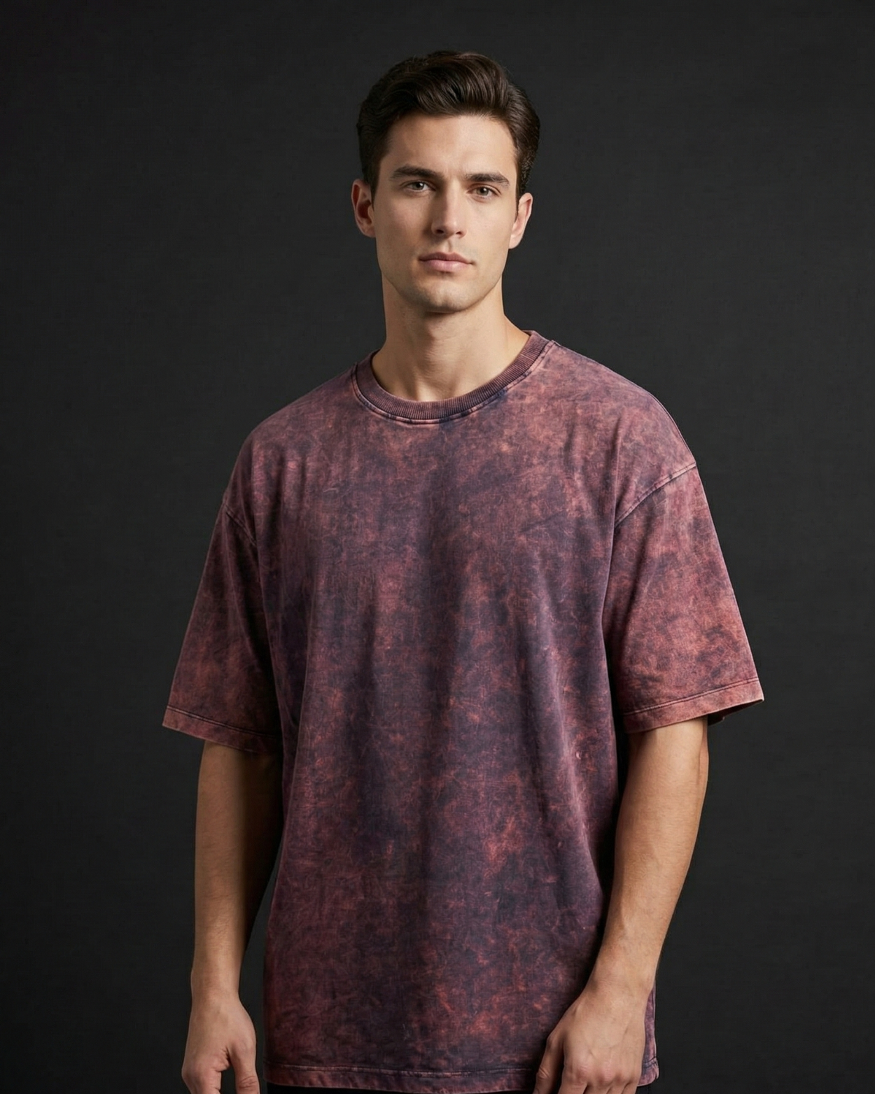 Purple Miracles Emerge From Adversity Acid Wash Oversized Graphic T Shirt For Unisex
