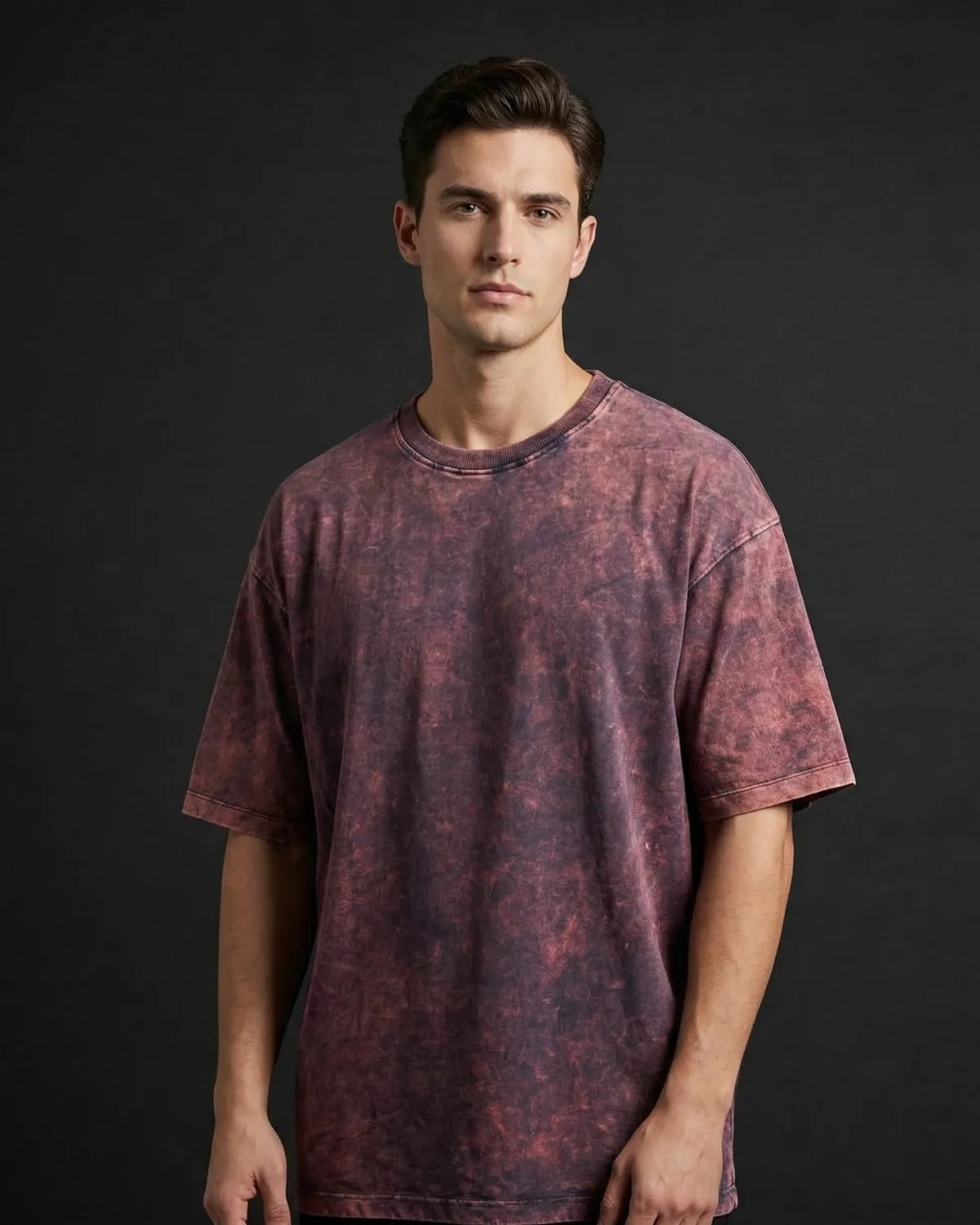Purple Challenge To Start Something New Acid Wash Oversized Graphic T Shirt For Unisex