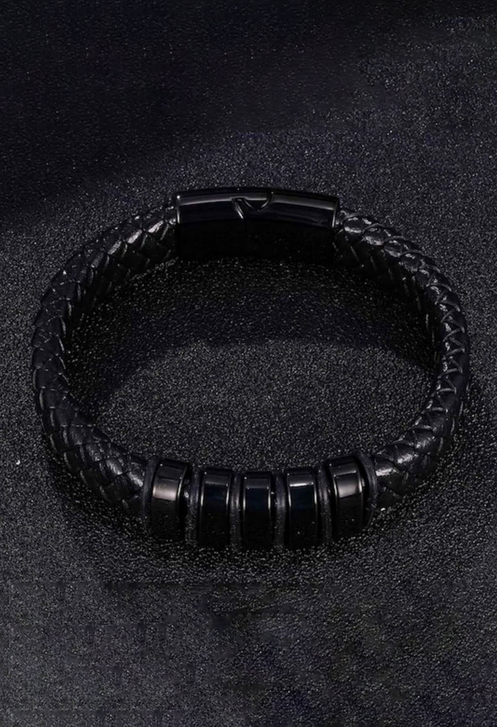 Black wraparound classy Bracelet For Men By Offmint