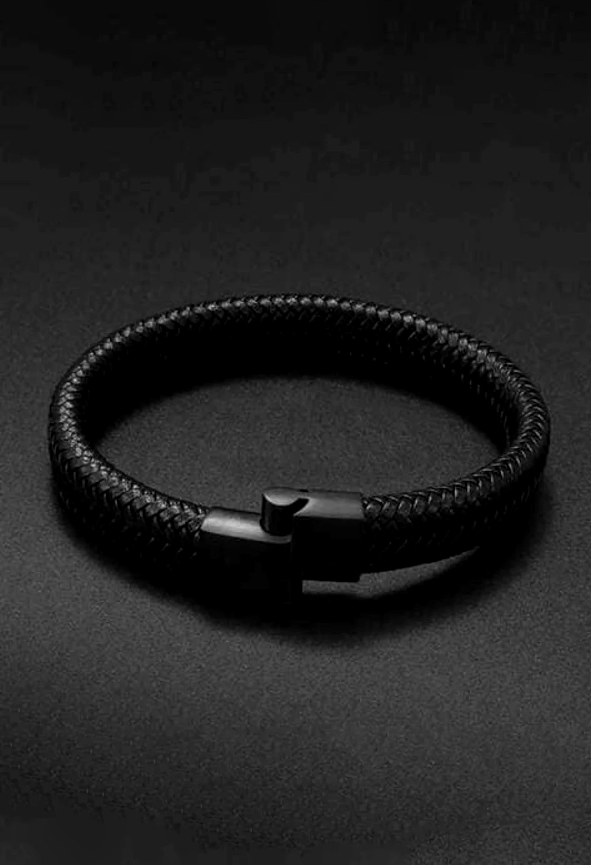 Braided Leather Bracelet For Men By Offmint