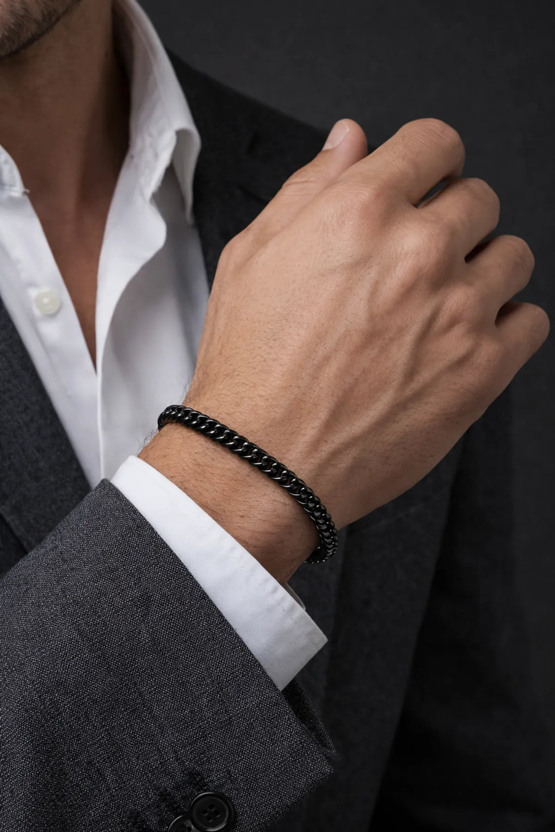 Luxury Anti-Tarnish Black Chain Bracelet for Men