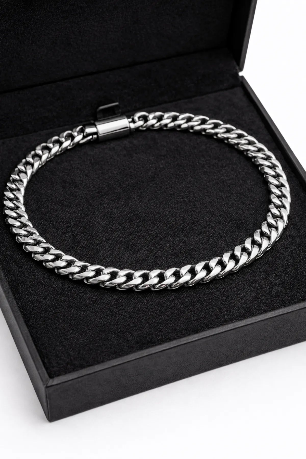 Elite Anti-Tarnish Silver Cuban Bracelet for Men