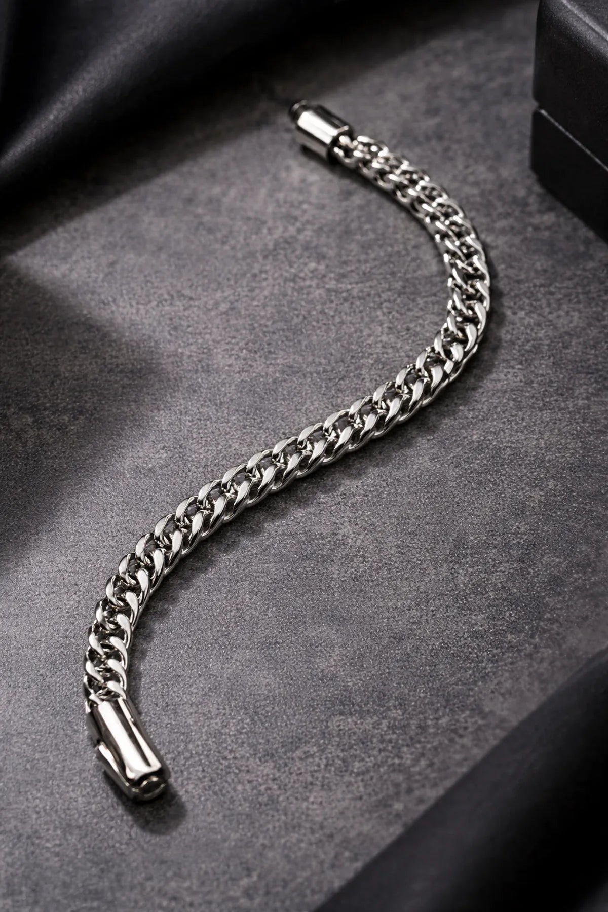 Elite Anti-Tarnish Silver Cuban Bracelet for Men