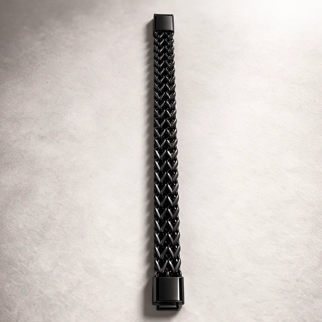 Black Elite V-Pattern Men’s Bracelet | Anti-Tarnish