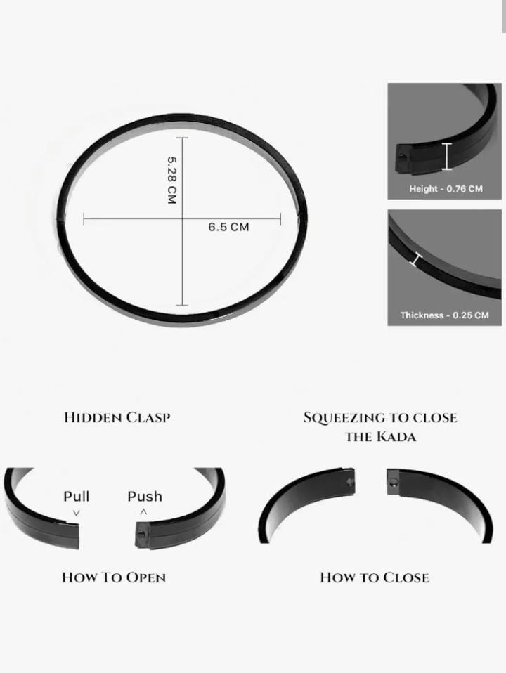 Gold-Plated Shree Ram Stainless Steel Kada for Men