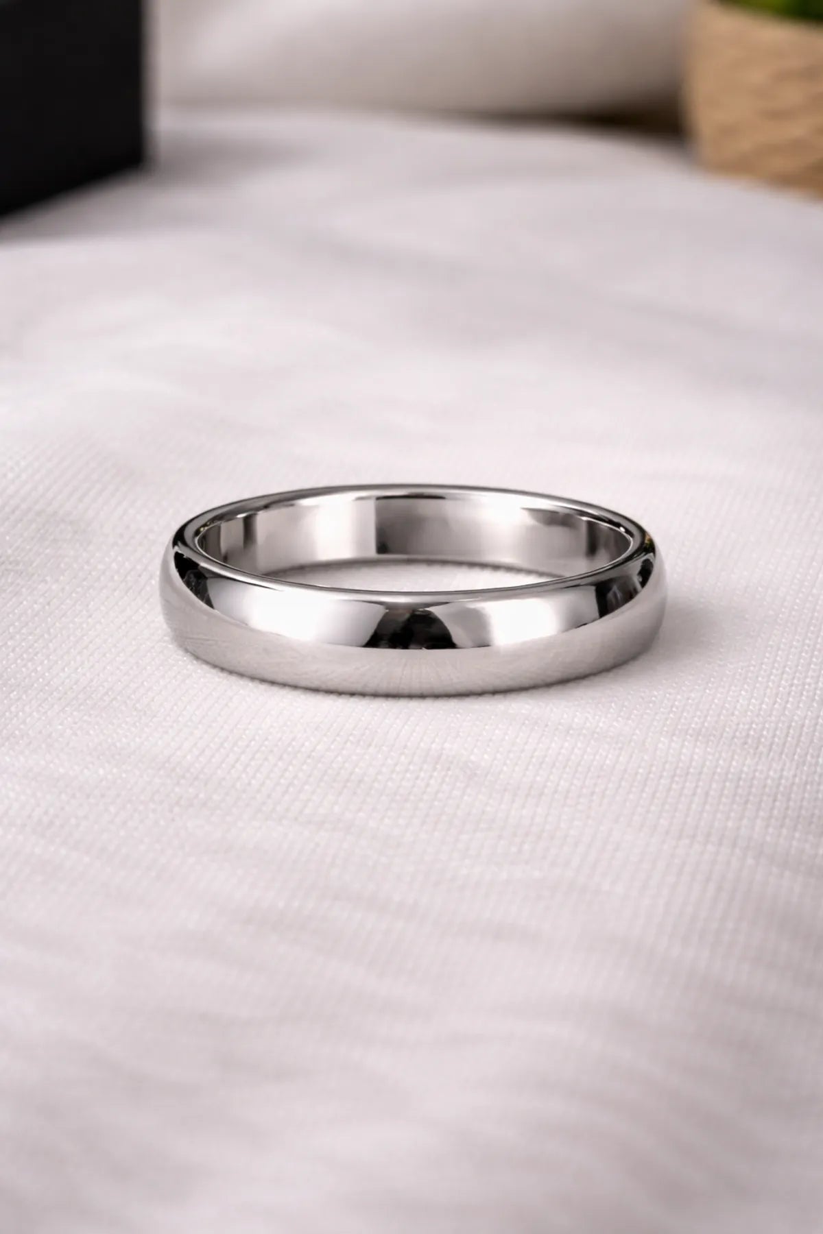 Premium Silver Finish Band Ring for Men