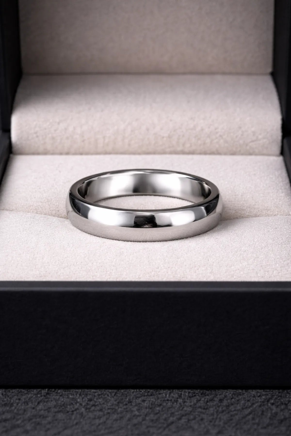 Premium Silver Finish Band Ring for Men