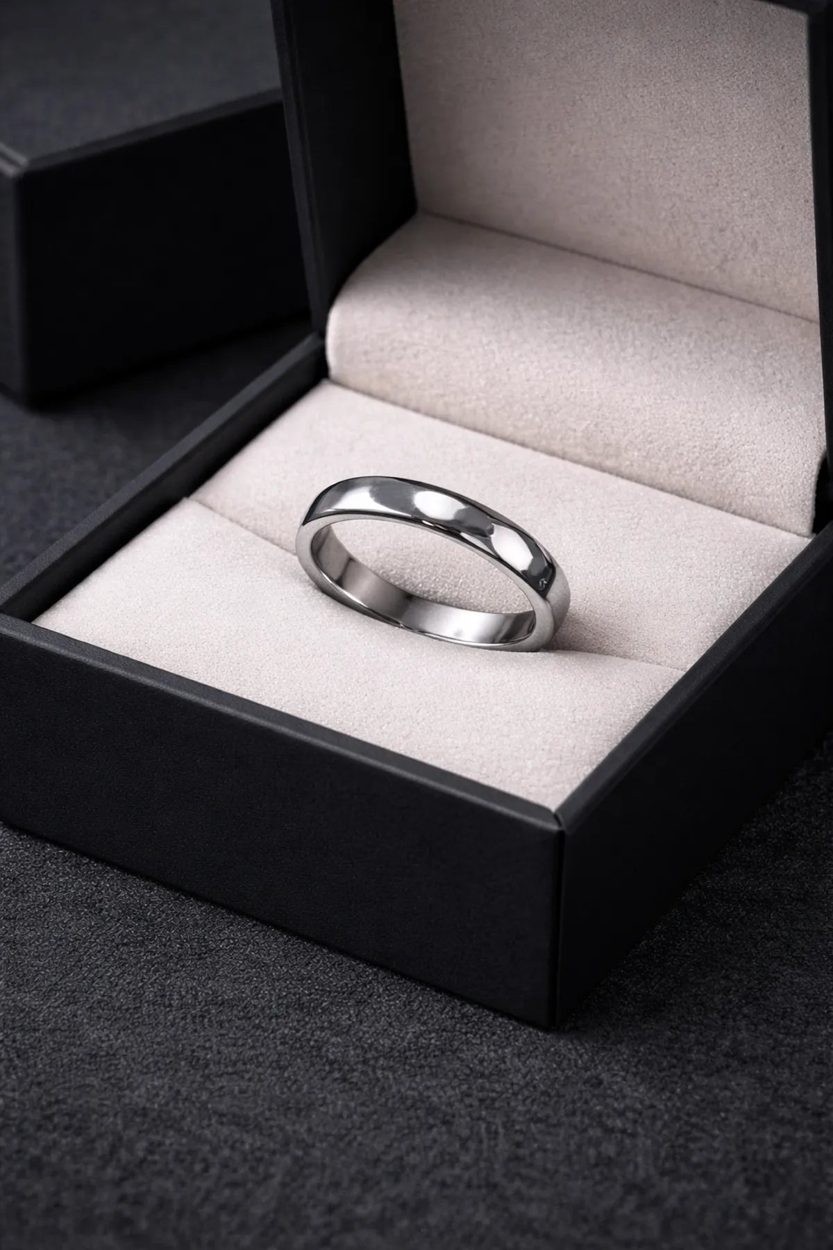 Premium Silver Finish Band Ring for Men