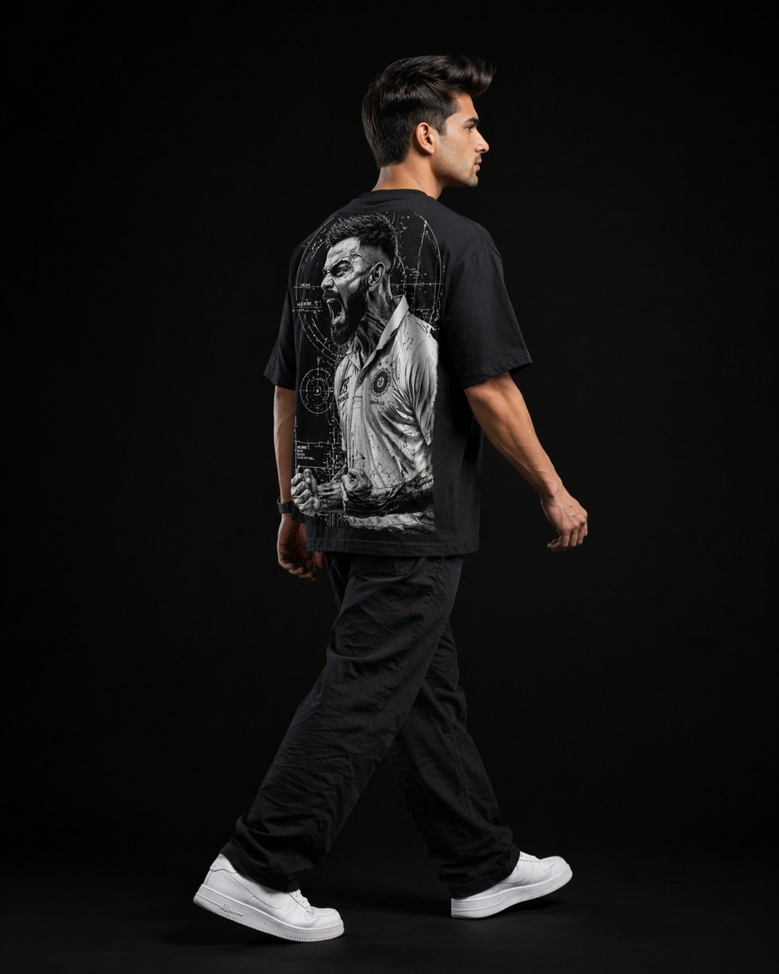 Terry Cotton Printed T-shirt for Men | 240 GSM