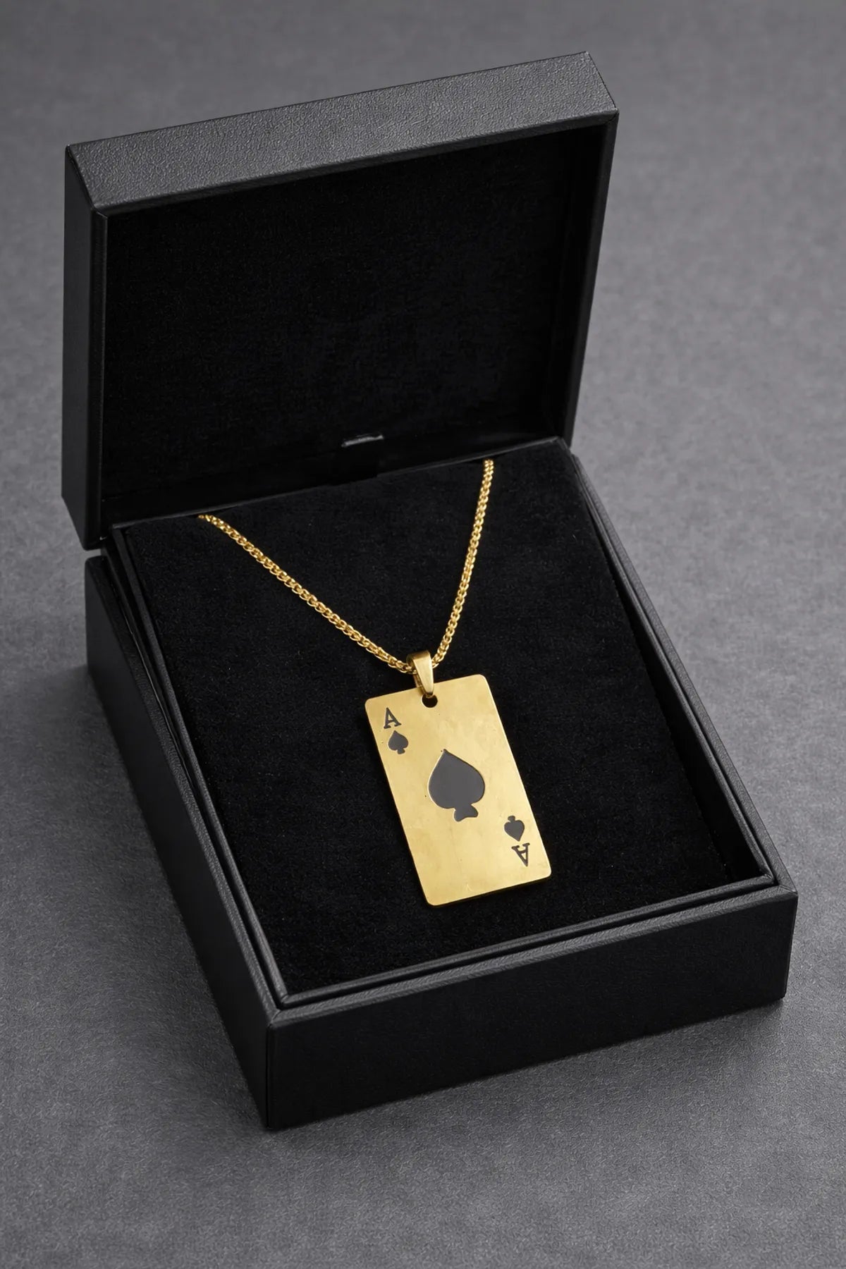 Gold Ace of Spades Pendant for Men | Anti-Tarnish