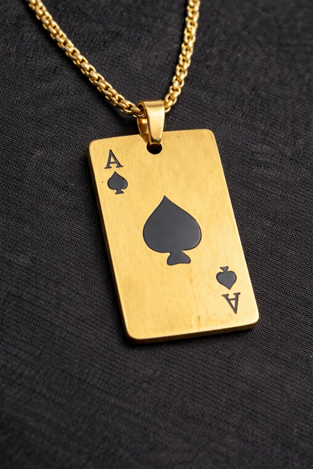 Gold Ace of Spades Pendant for Men | Anti-Tarnish