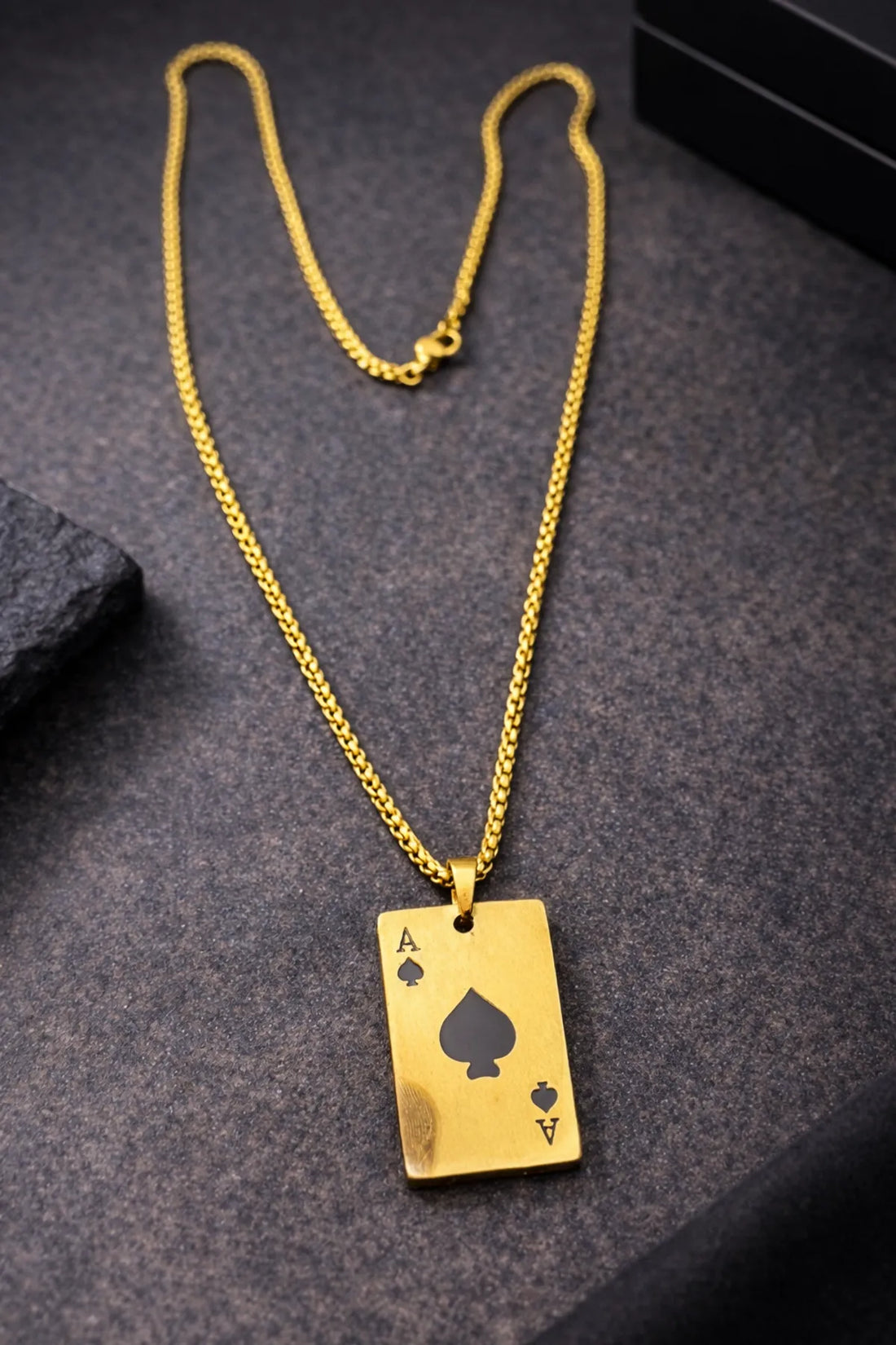 Gold Ace of Spades Pendant for Men | Anti-Tarnish