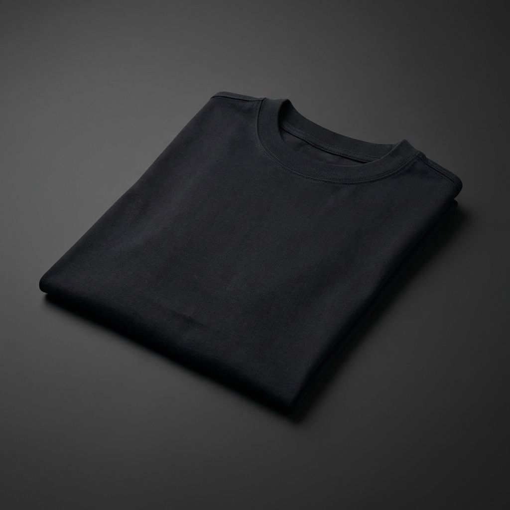 Black Solid Color Oversized T Shirt | Premium Cotton Essential For Unisex