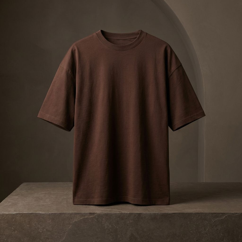 Brown Solid Color Oversized T Shirt | Premium Cotton Essential For Unisex