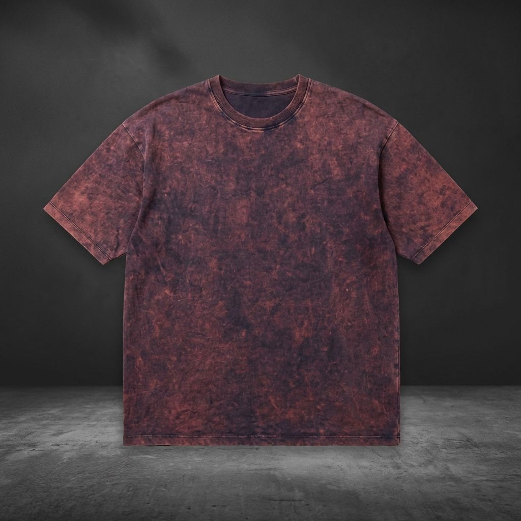 Purple Attain Your Goals Acid Wash 240 Gsm Terry Cotton Oversized Graphic T Shirt For Unisex