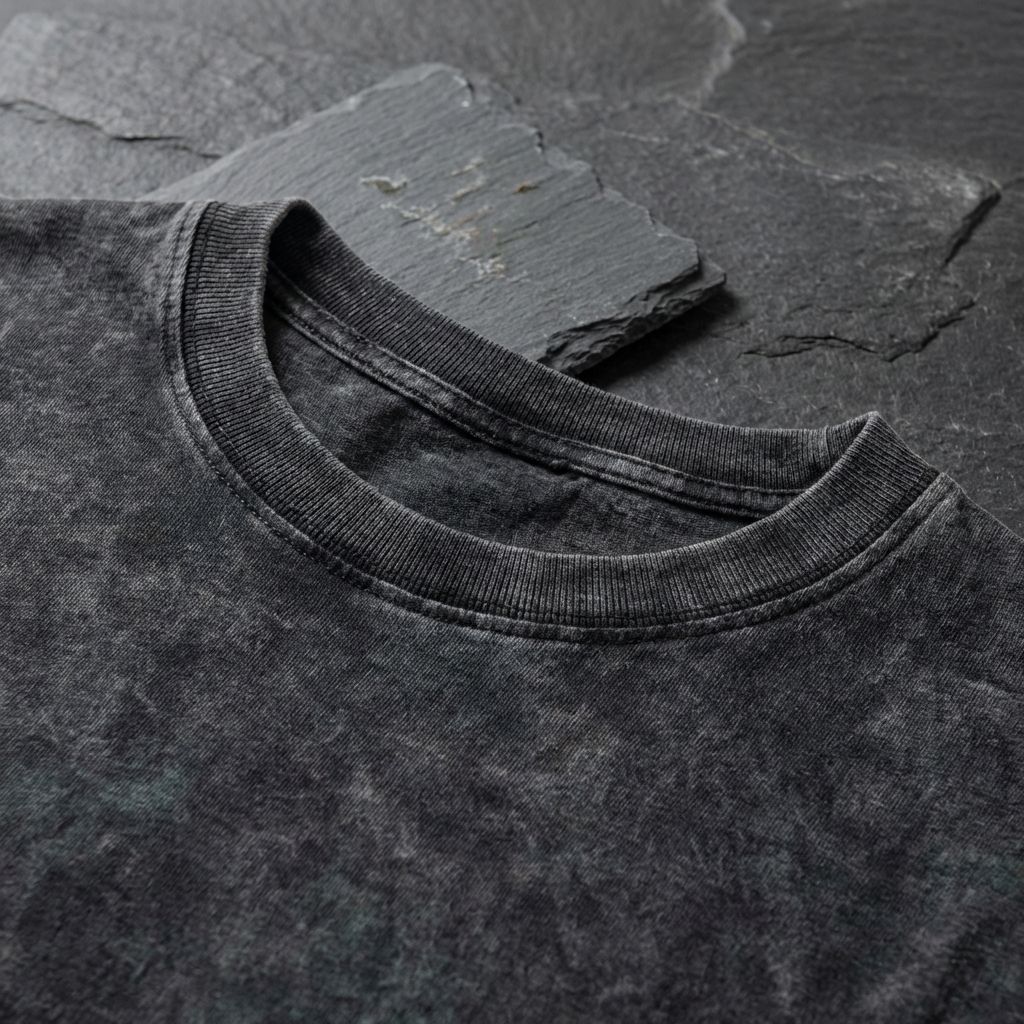 Black Successful Gives Happiness Acid Wash 240 Gsm Terry Cotton Oversized Graphic T Shirt For Unisex