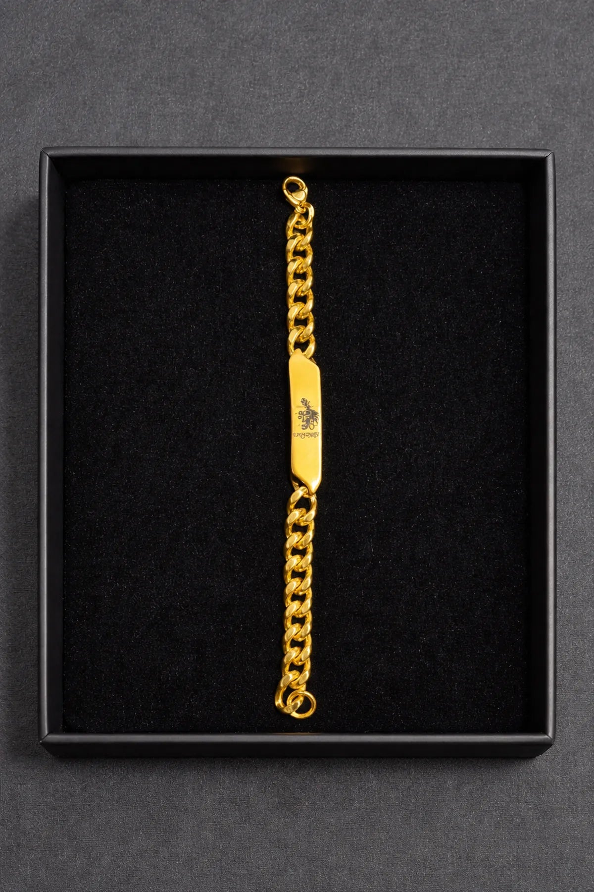 Gold Anti Tarnish Mahakal Bracelet for Men
