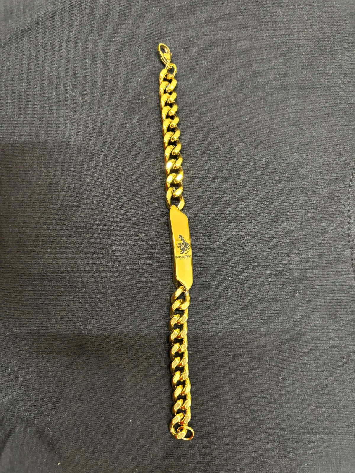 Gold Anti Tarnish Mahakal Bracelet for Men