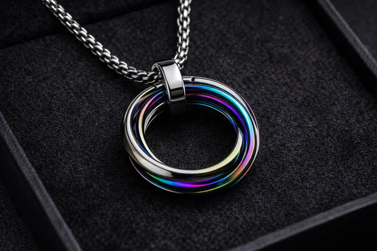 Locket Infinity Loop Silver Pendant Chain | Anti-Tarnish