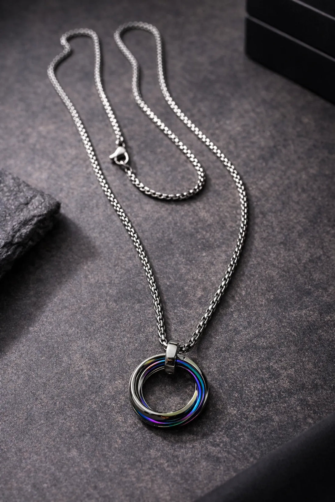 Locket Infinity Loop Silver Pendant Chain | Anti-Tarnish