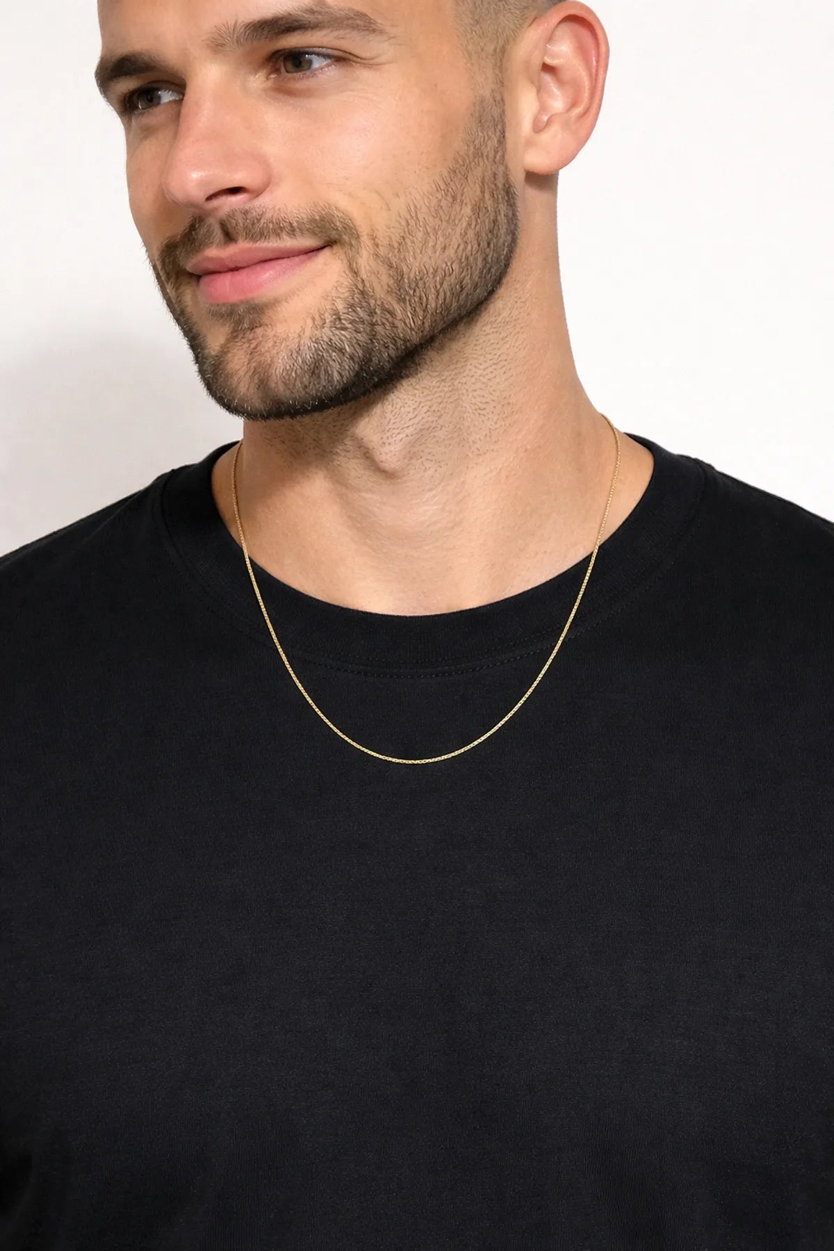 Gold Anti Tarnish Slim Snake Chain for Men